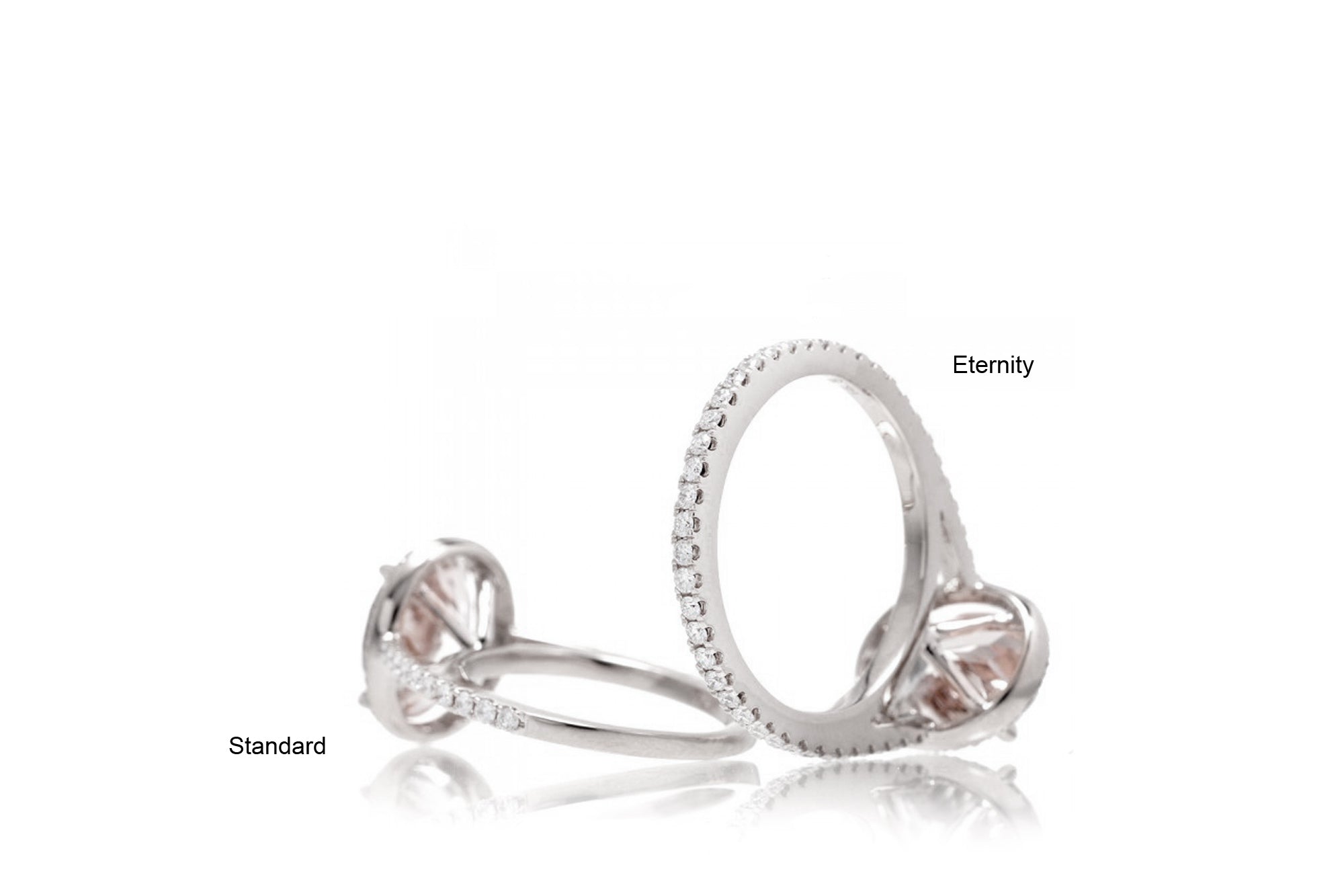 The Hexagon Shape Steffy Round Moissanite Ring