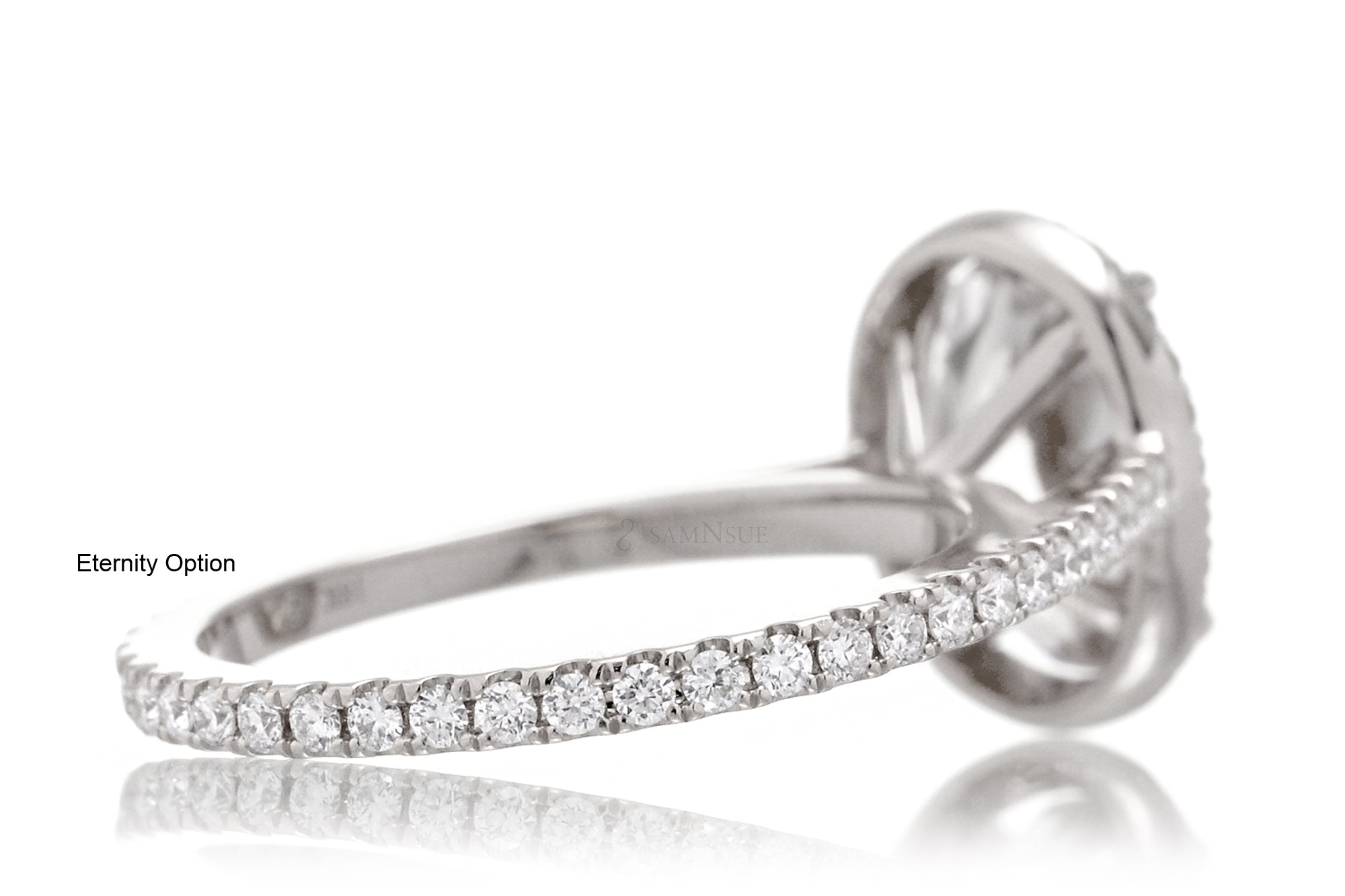 The Hexagon Shape Steffy Round Moissanite Ring