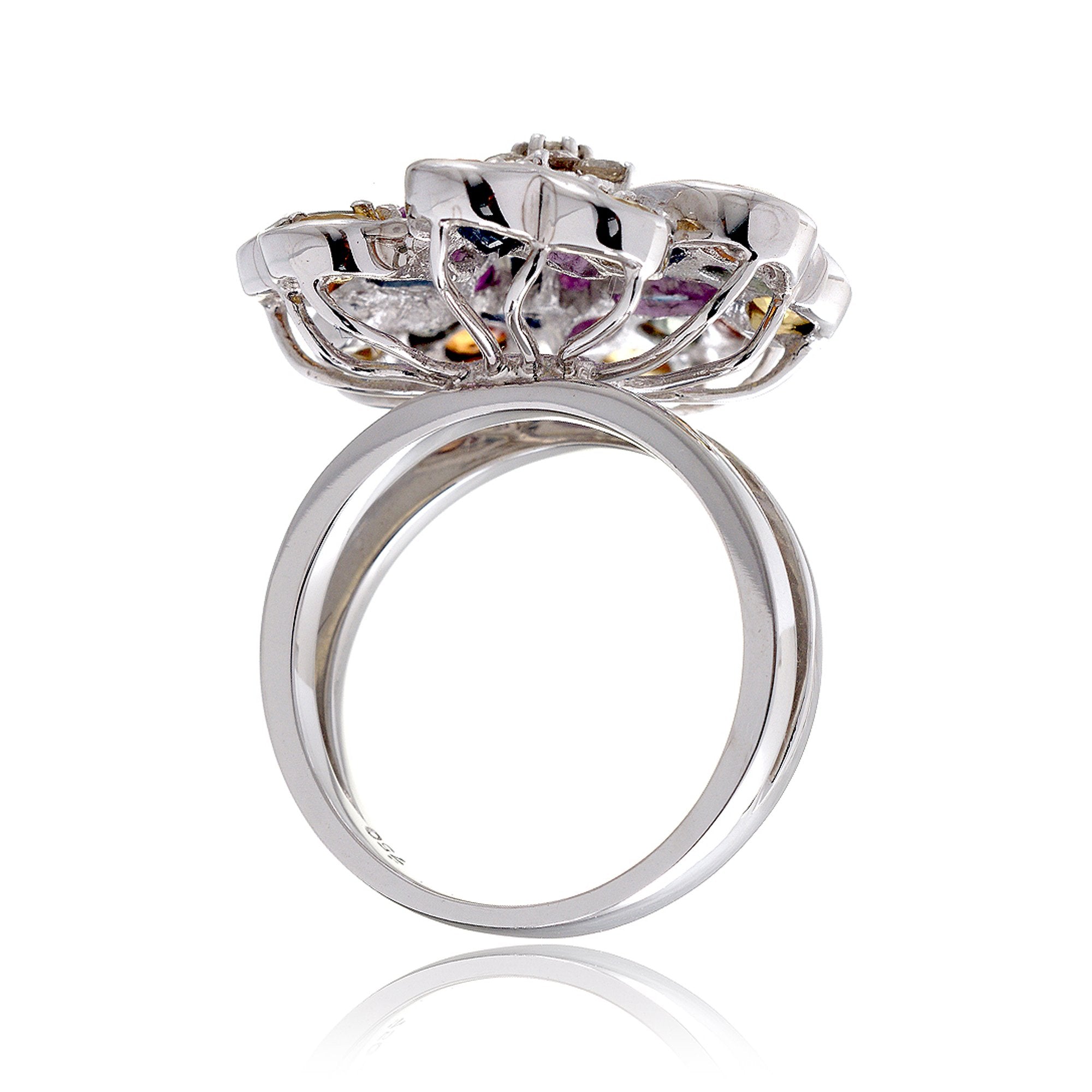 The Multi Sapphire Flower Ring (6.50 ct. tw.)