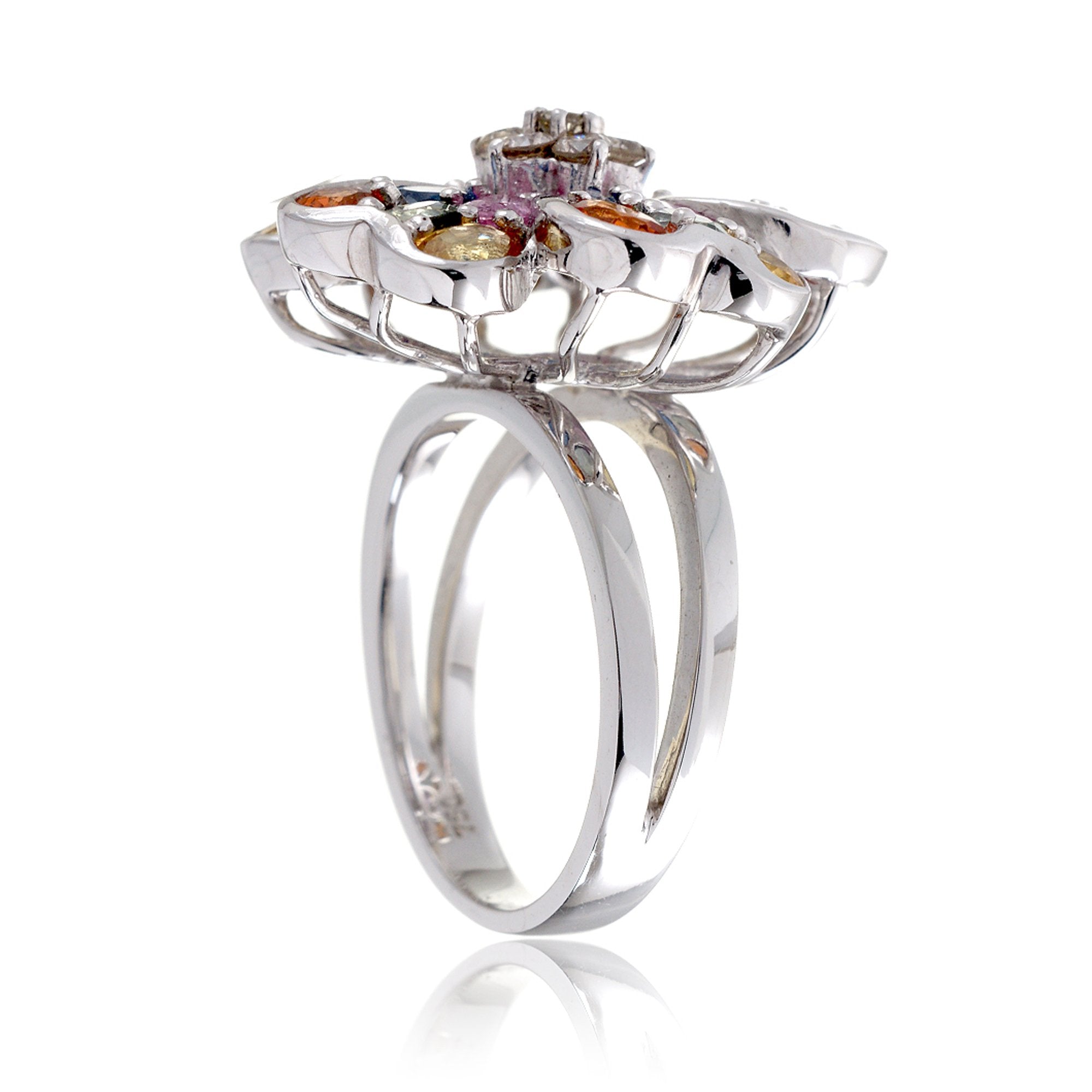 The Multi Sapphire Flower Ring (6.50 ct. tw.)